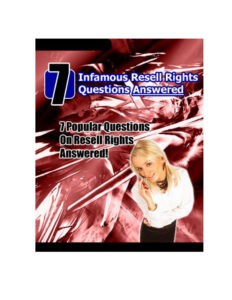 62c81b8cb89fa 7 infamous resell rights questions answered Kitap Kapağı