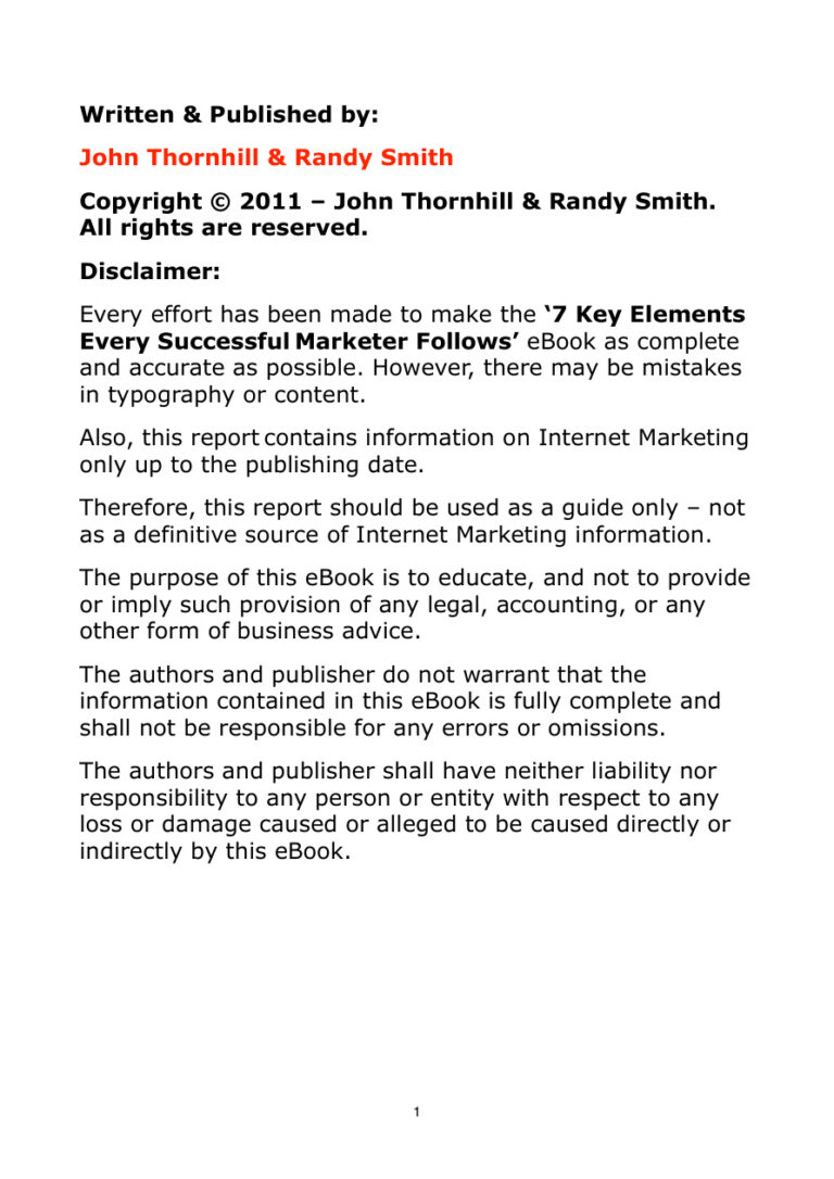 7 Key Elements Every Successful Marketer Follows PDF – Unknown Author