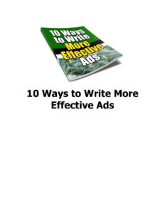 62c81e11262cb 10 ways to write more effective ads Kitap Kapağı