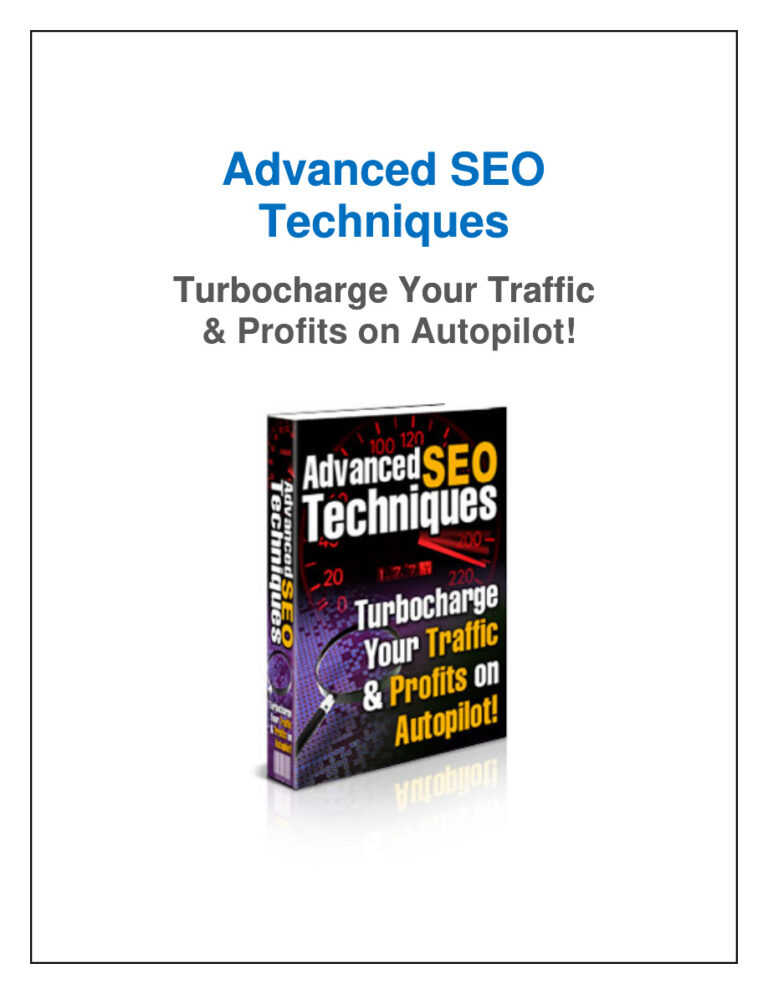 Advanced SEO Techniques PDF – Unknown Author