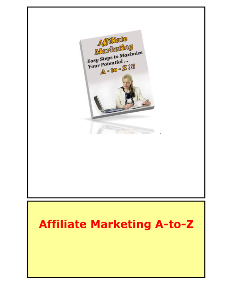 Affiliate Marketing A to Z PDF – Unknown Author