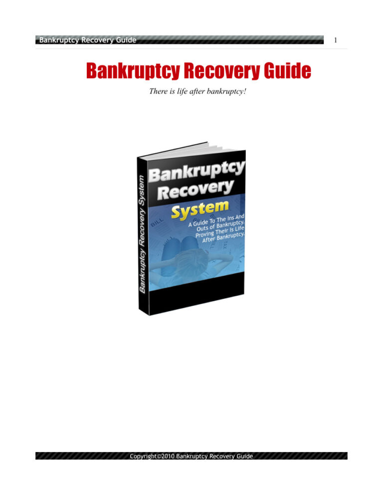 Bankruptcy Recovery Guide PDF – Unknown Author