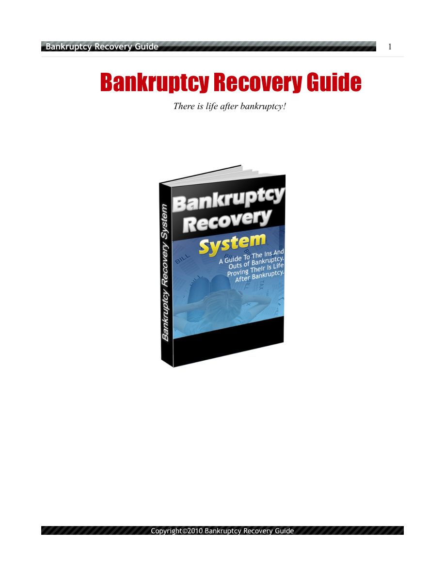 Bankruptcy Recovery Guide
