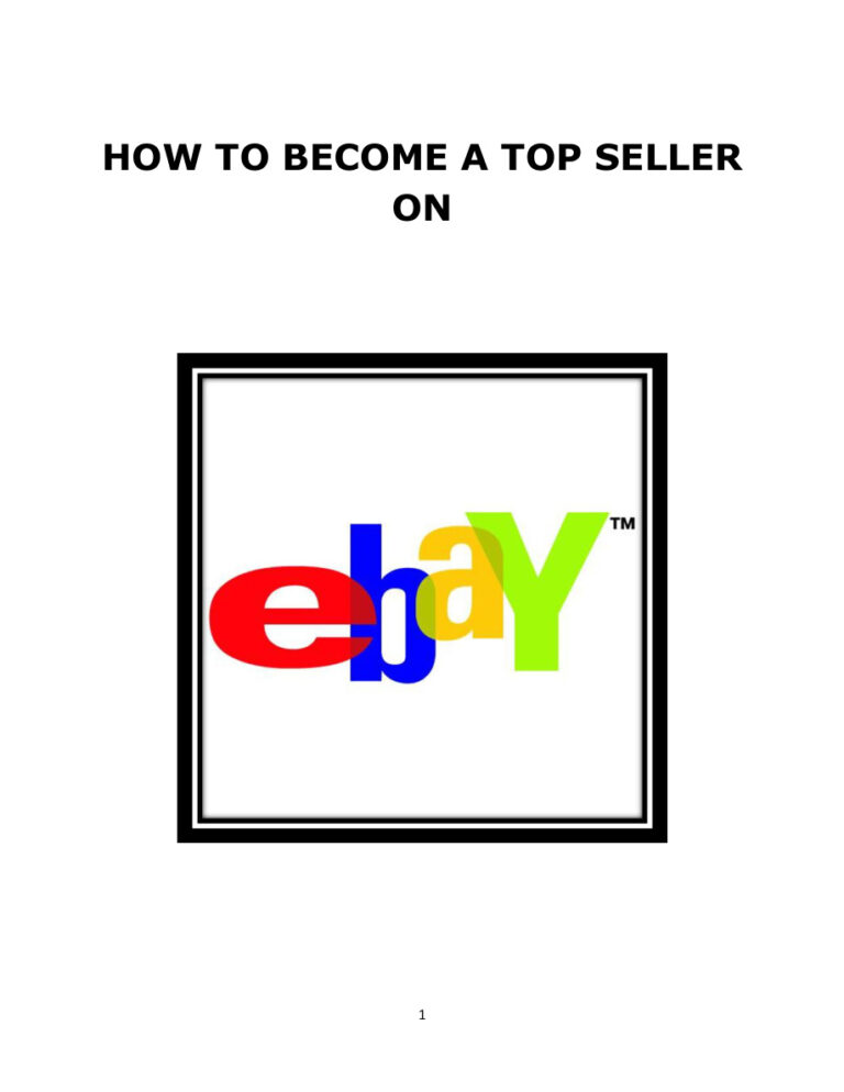 How to Become a Top on eBay PDF – Unknown Author