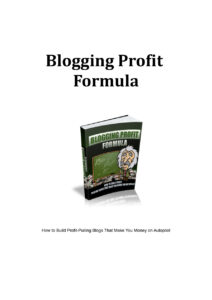 62cae105afab8 blogging profit formula Kitap Kapağı