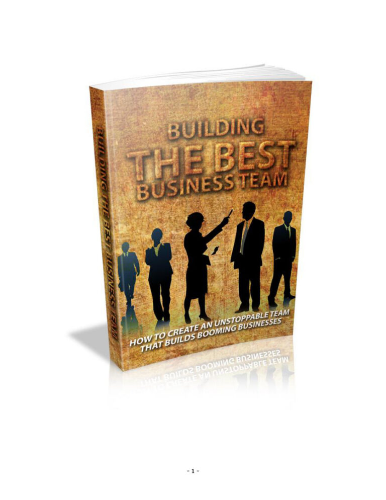 Building the Best Business Team PDF – Unknown Author