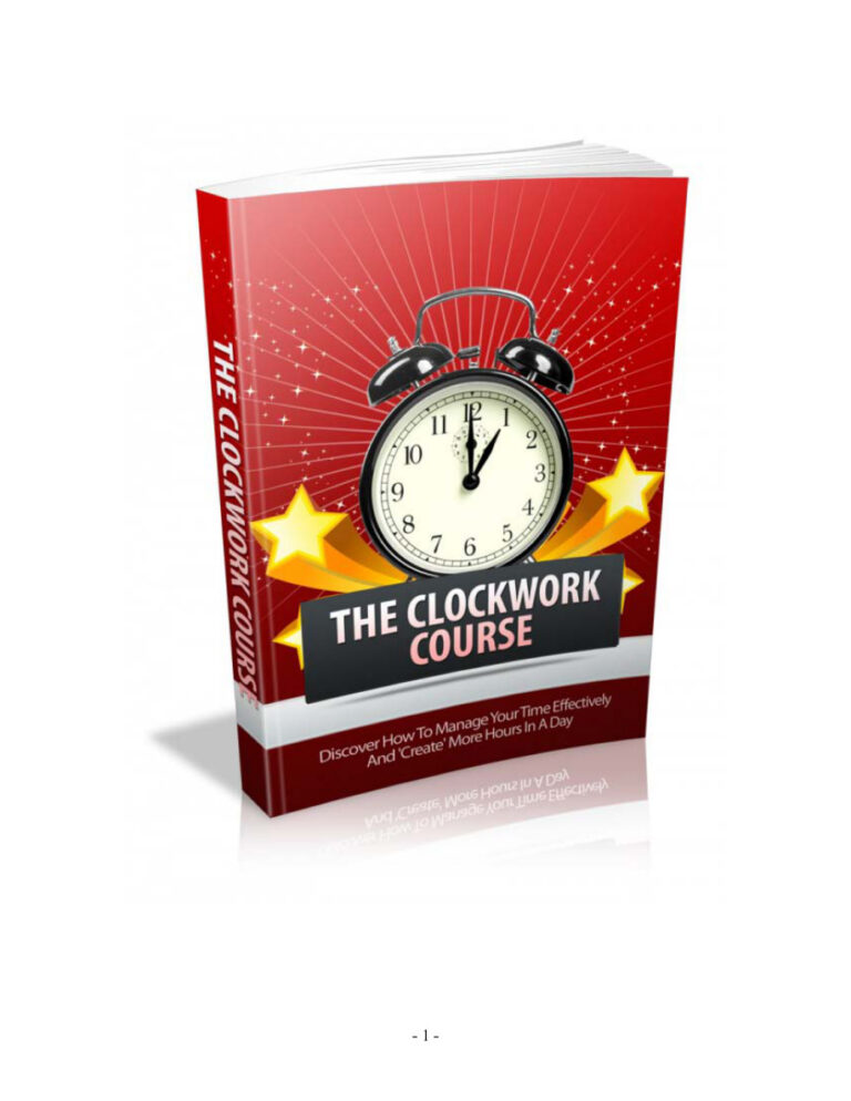 62cb6bc302224 the clockwork course Kitap Kapağı