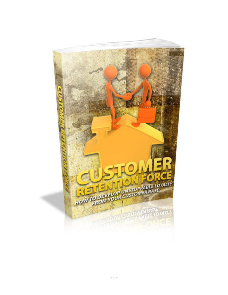 Customer Retention Force PDF – Unknown Author