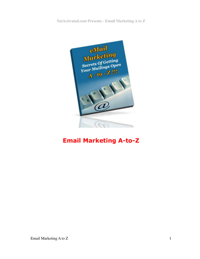 Email Marketing A to Z PDF – Unknown Author