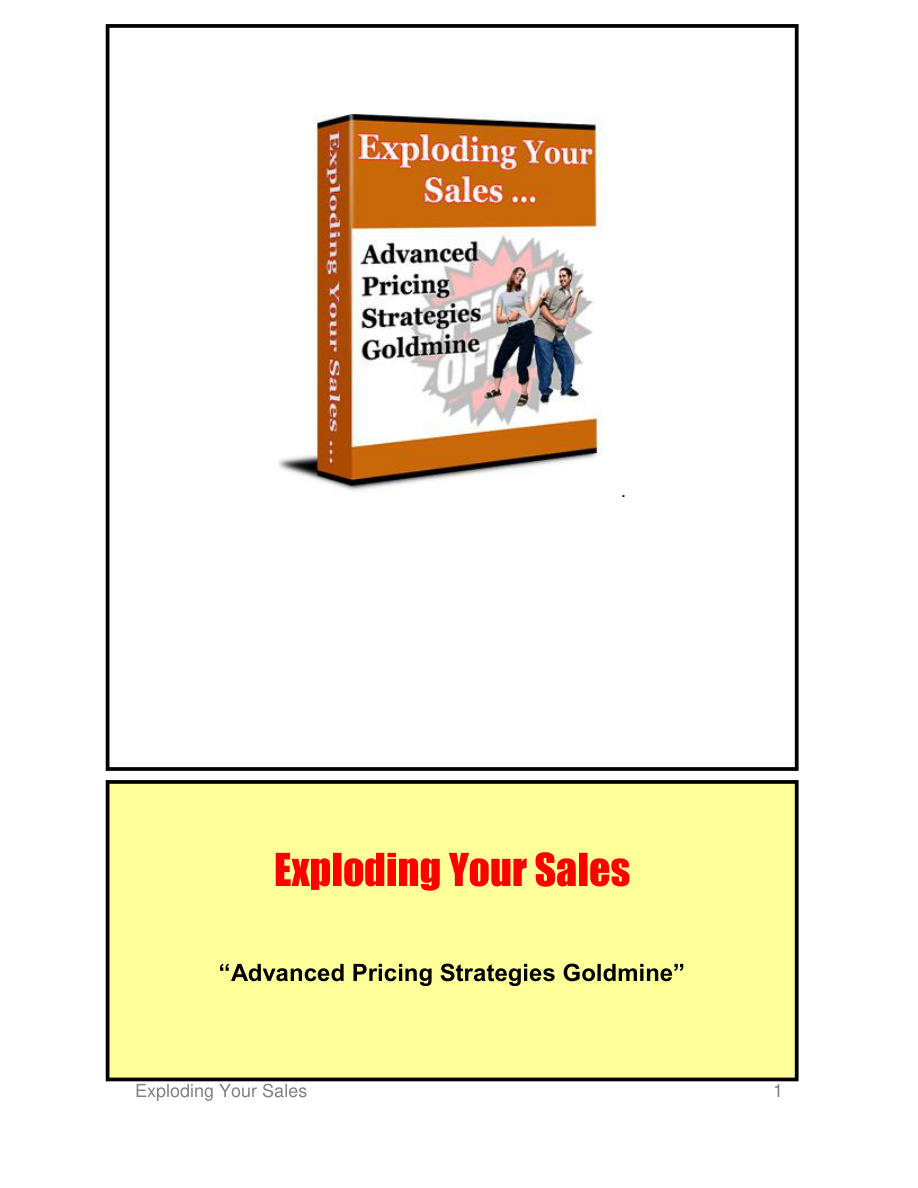 Exploding Your Sales