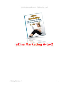62cc012819757 ezine marketing a to z Kitap Kapağı
