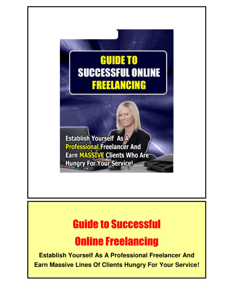 Guide to Successful Online Freelancing PDF – Unknown Author