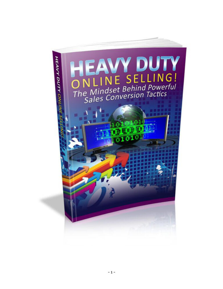 Heavy Duty Online Selling PDF – Unknown Author
