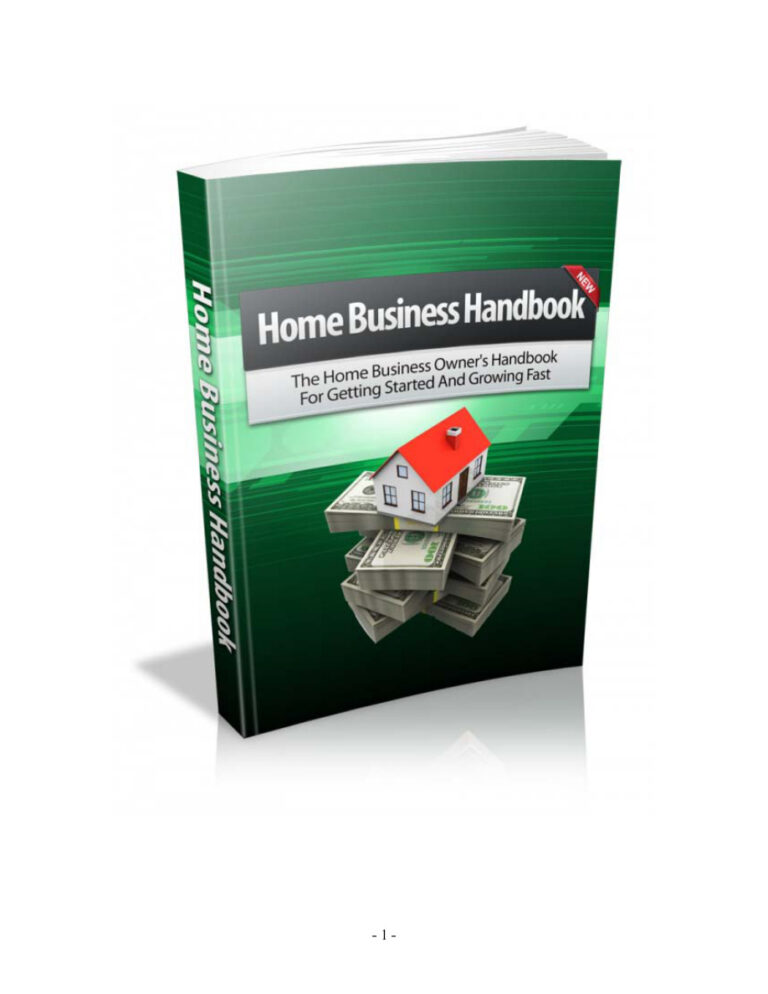 Home Business Handbook PDF – Unknown Author