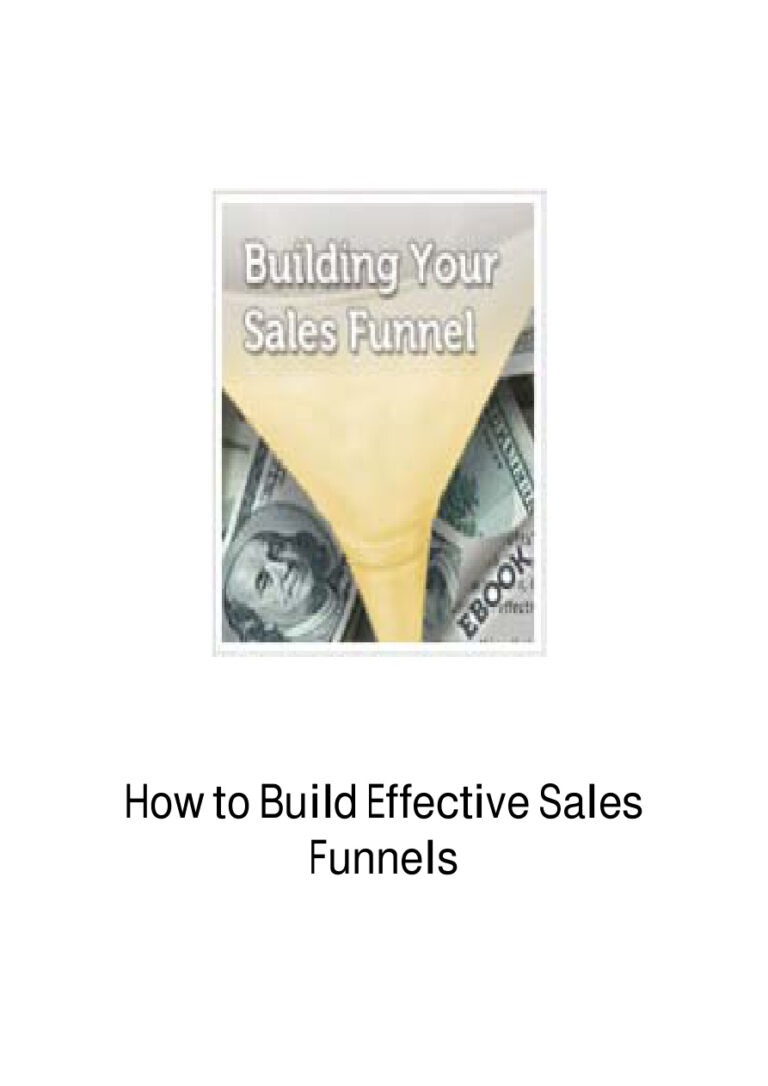 How to Build Effective Sales Funnels PDF – Unknown Author