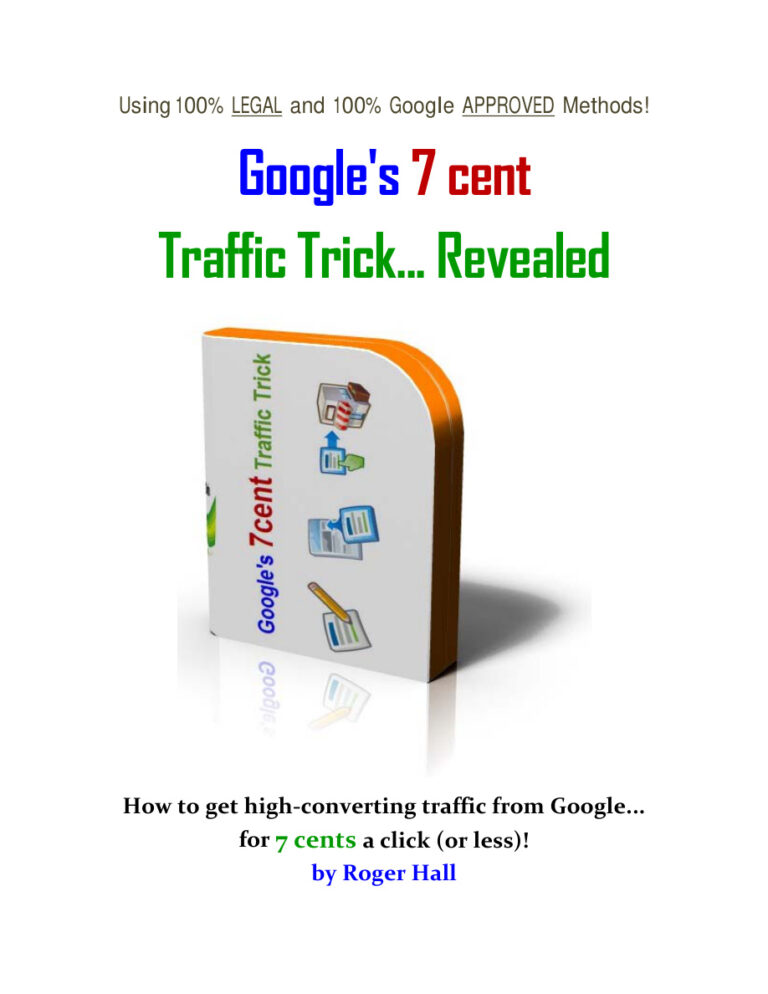 How to Get Google 7 Cent Traffic PDF – Unknown Author