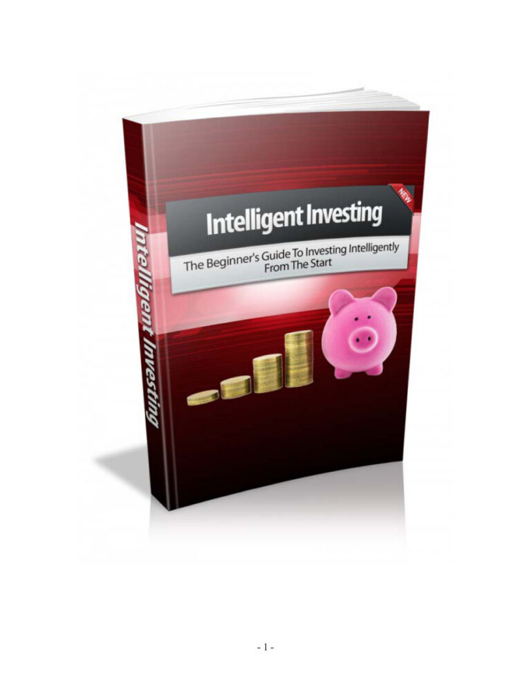 The Beginner’s Guide to Investing Intelligently PDF – Unknown Author