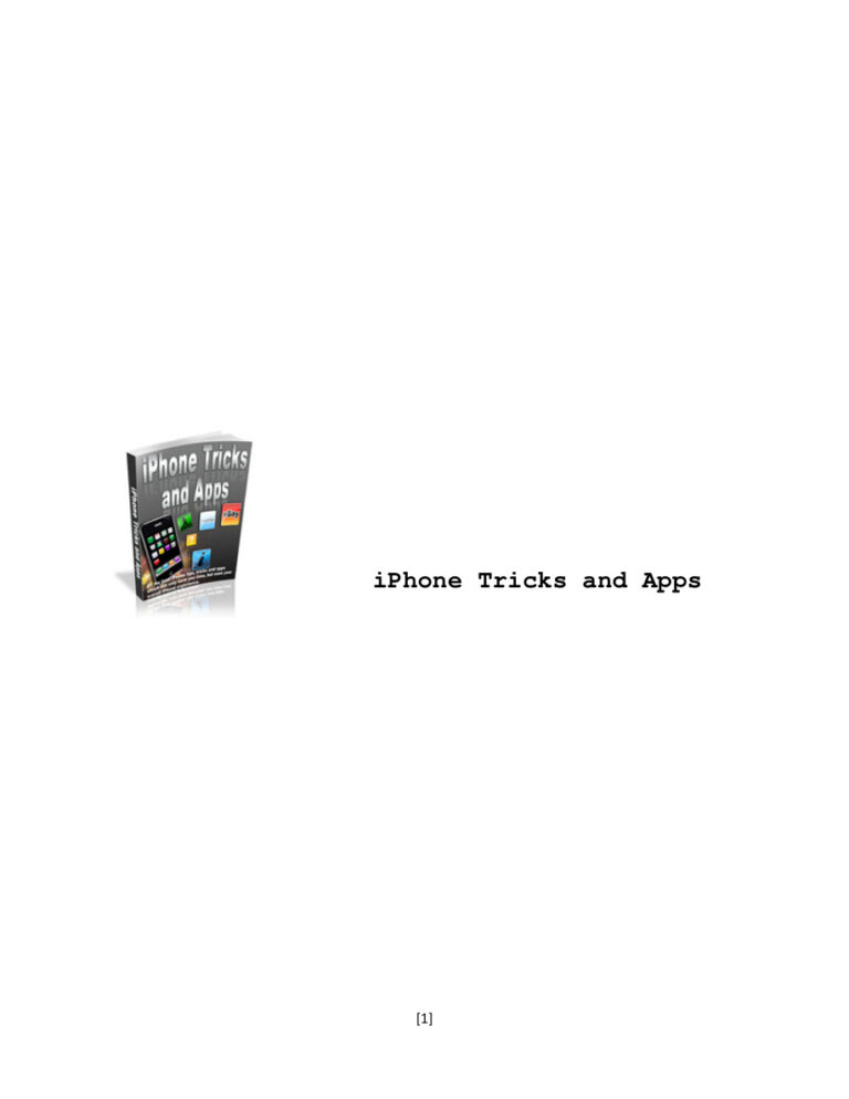 iPhone Tricks and Apps PDF – Unknown Author