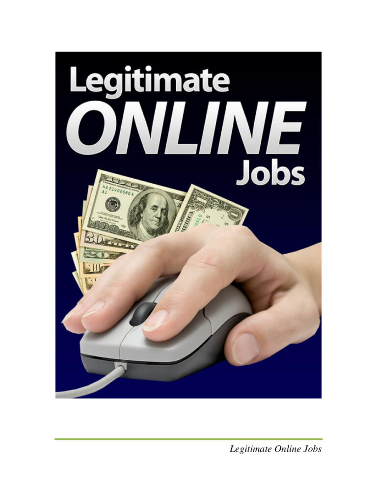 Legitimate Online Jobs PDF – Unknown Author