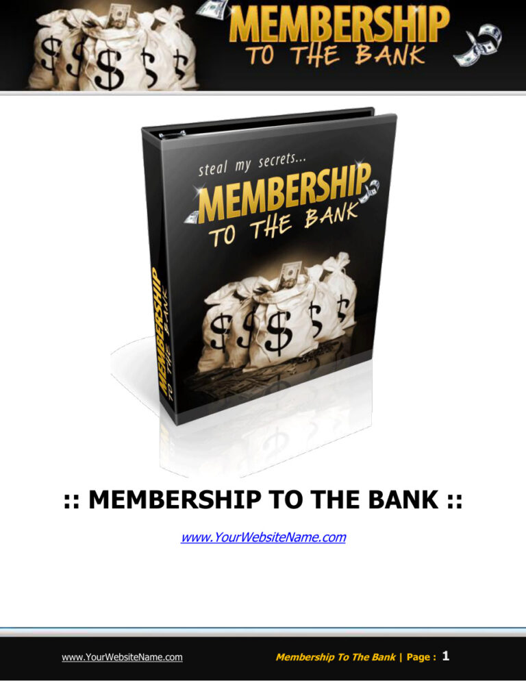 Membership to the Bank PDF – Unknown Author