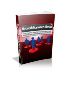 62d04237b02ee network marketers manual Kitap Kapağı