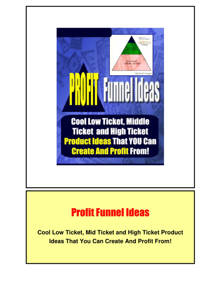 Profit Funnel Ideas PDF – Unknown Author