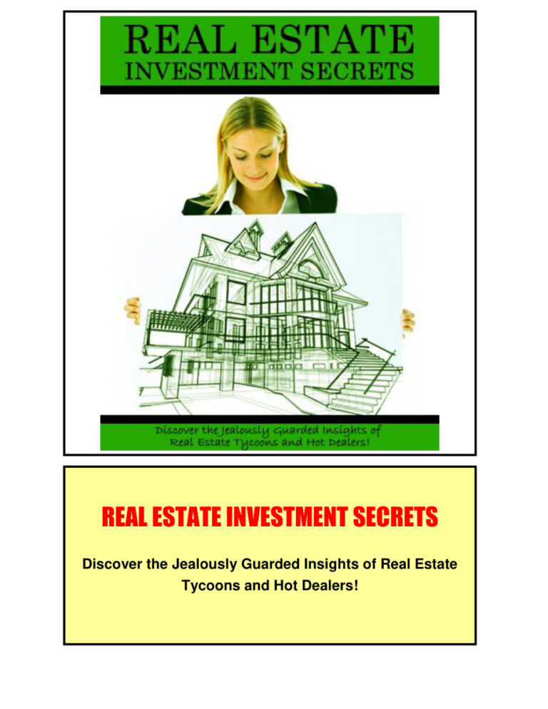 62d29387802cb real estate investment secrets Kitap Kapağı