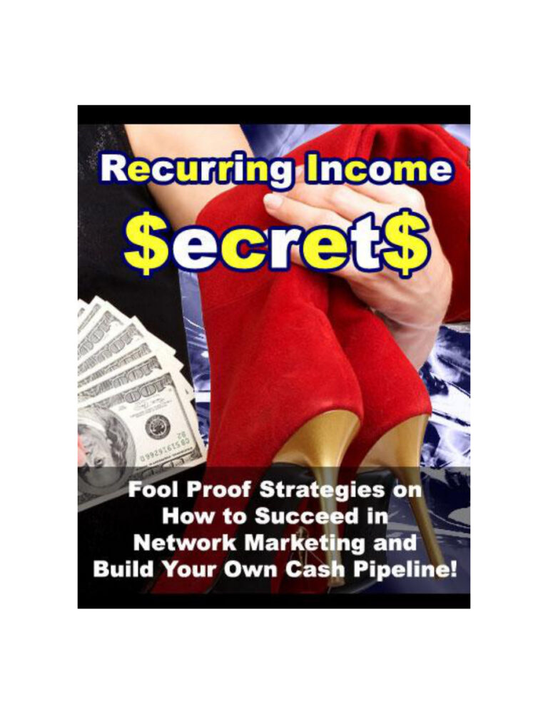 Recurring Income Secrets PDF – Unknown Author