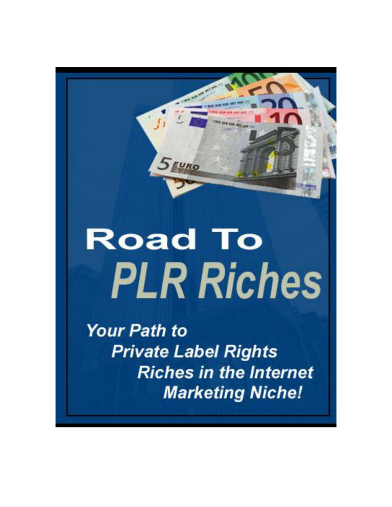 Road to PLR Riches PDF – Unknown Author
