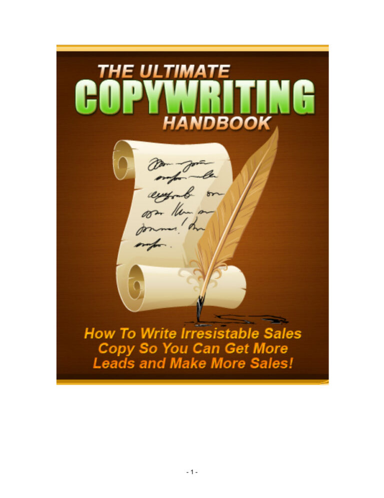 The Ultimate Copywriting Handbook PDF – Unknown Author