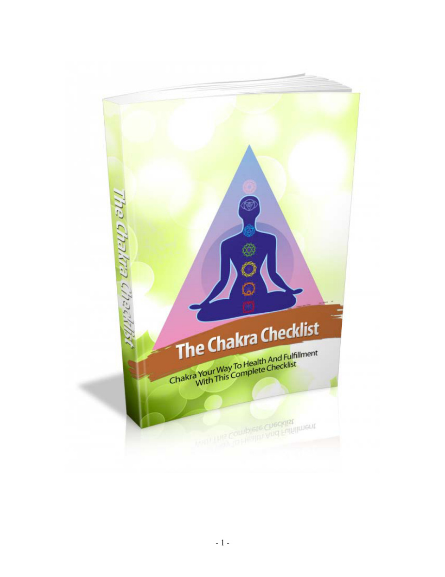 The Chakra Checklist
