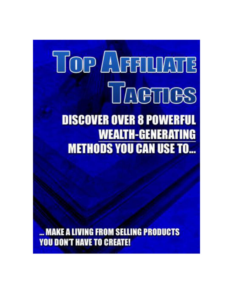 Top Affiliate Tactics PDF – Unknown Author