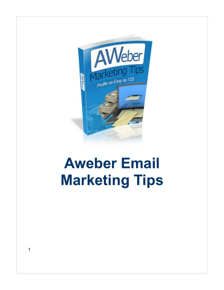 AWeber Marketing Tips PDF – Unknown Author