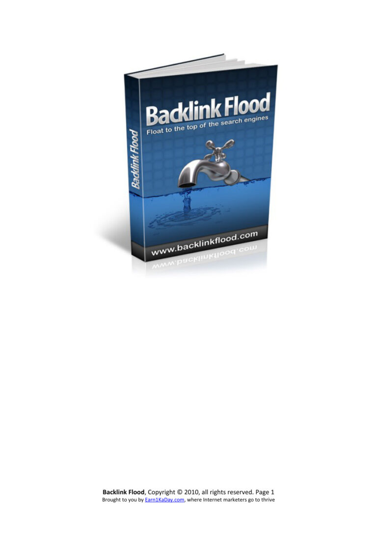 Backlink Flood PDF – Unknown Author