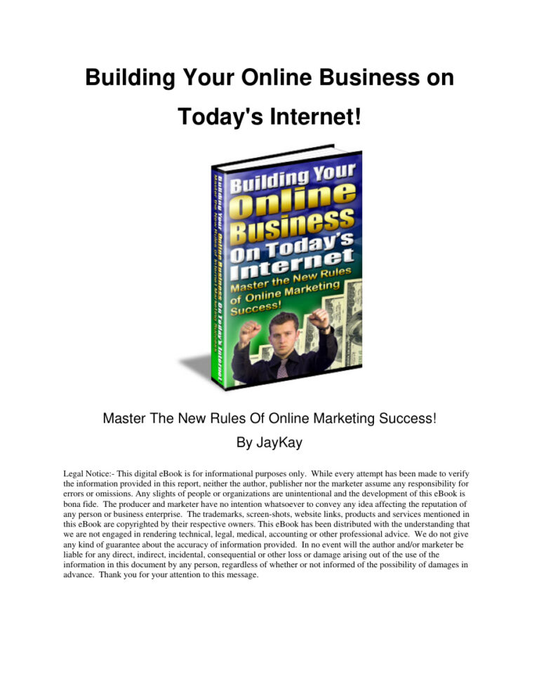 Building Your Online Business PDF – Unknown Author