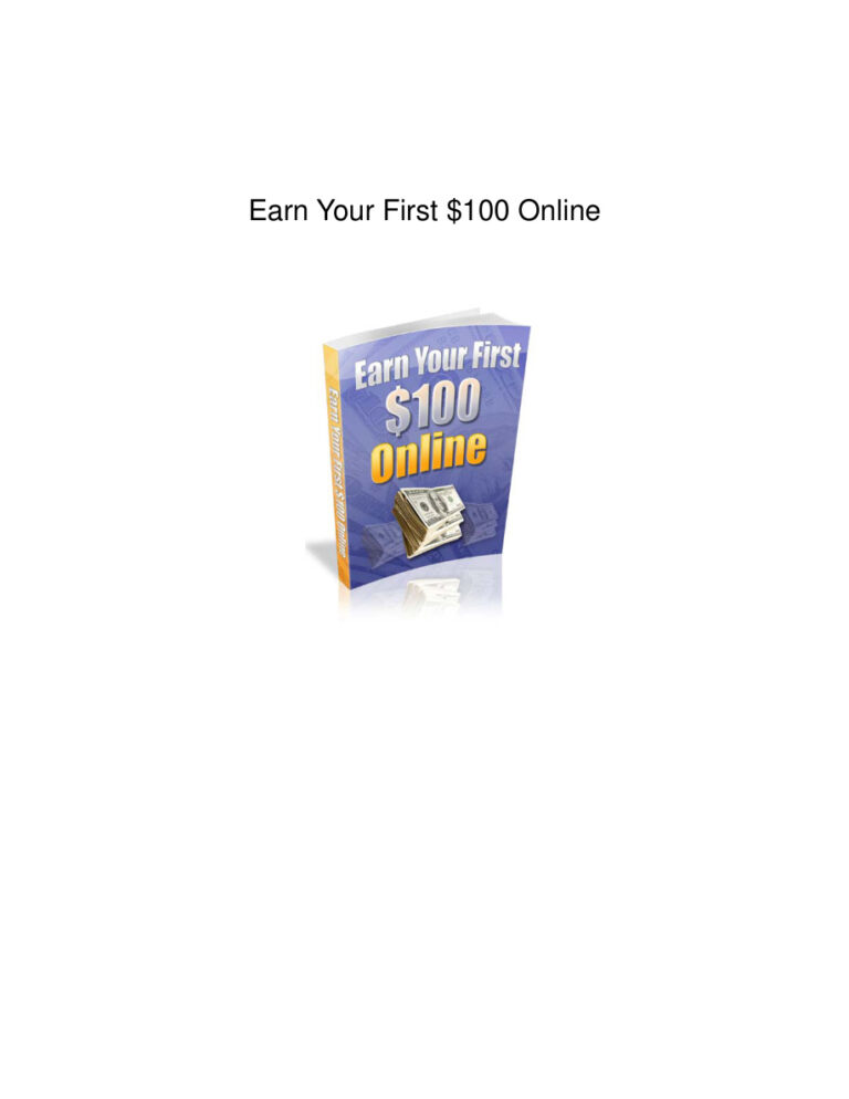 Earn Your First 100 Online PDF – Unknown Author