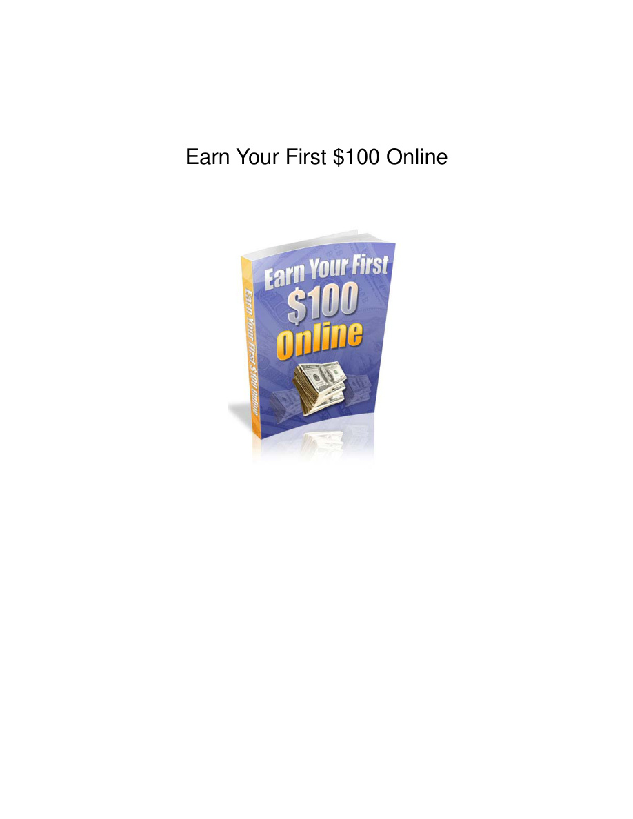 Earn Your First 100 Online