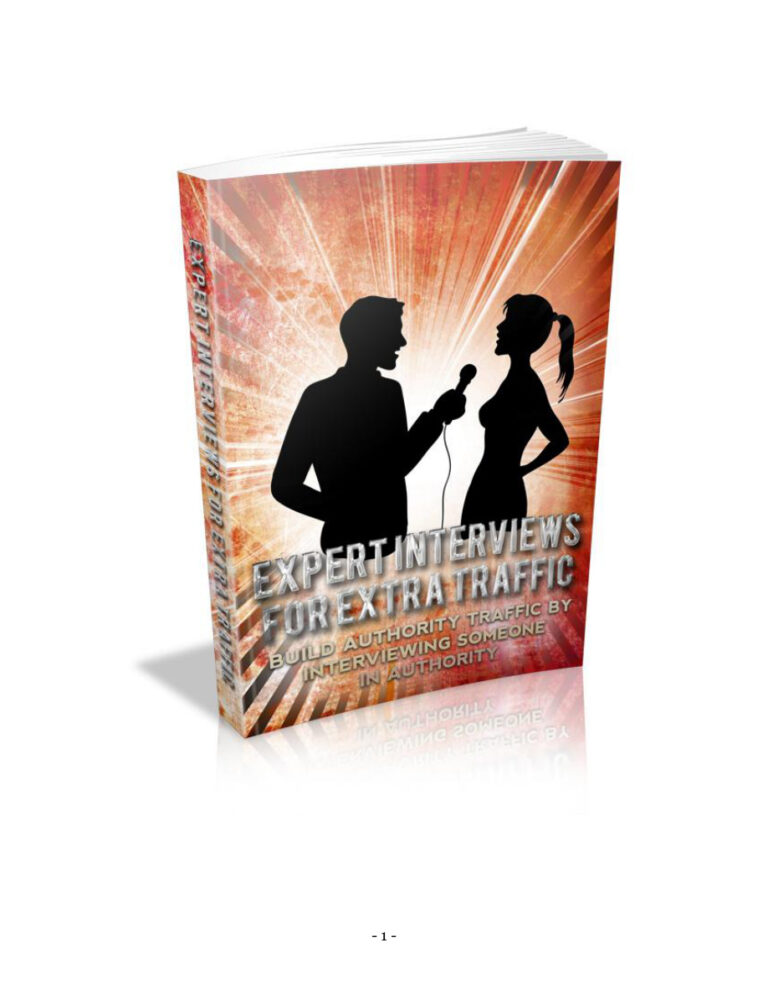 Expert Interviews for Extra Traffic PDF – Unknown Author