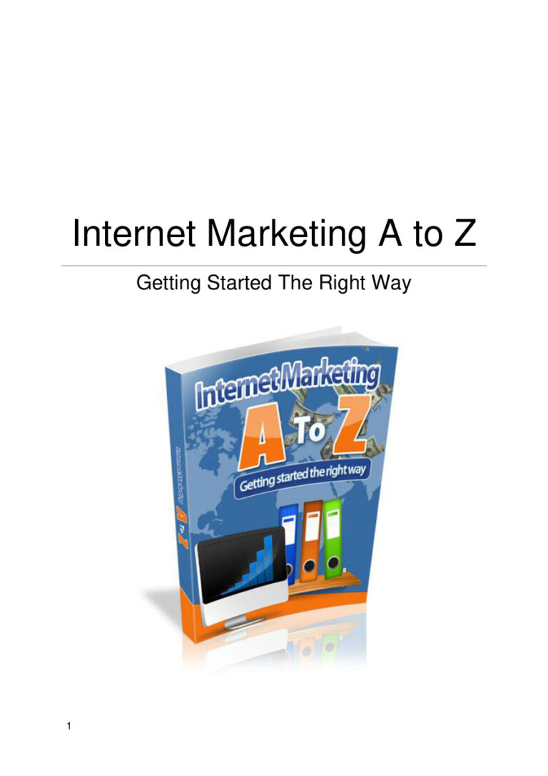 Internet Marketing A to Z PDF – Unknown Author