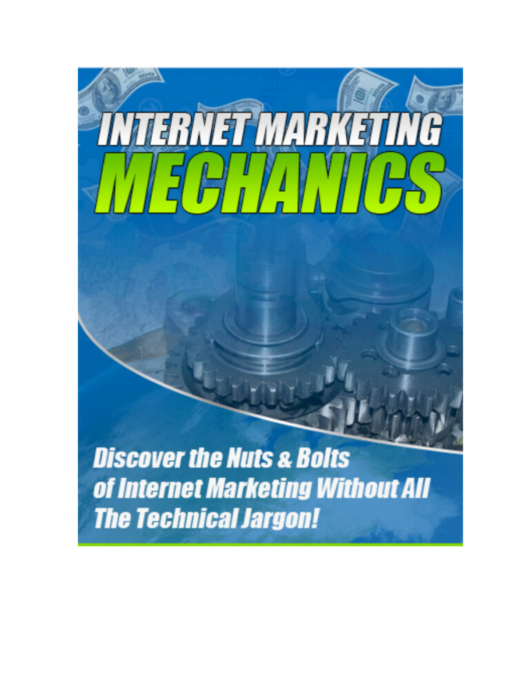 Internet Marketing Mechanics PDF – Unknown Author