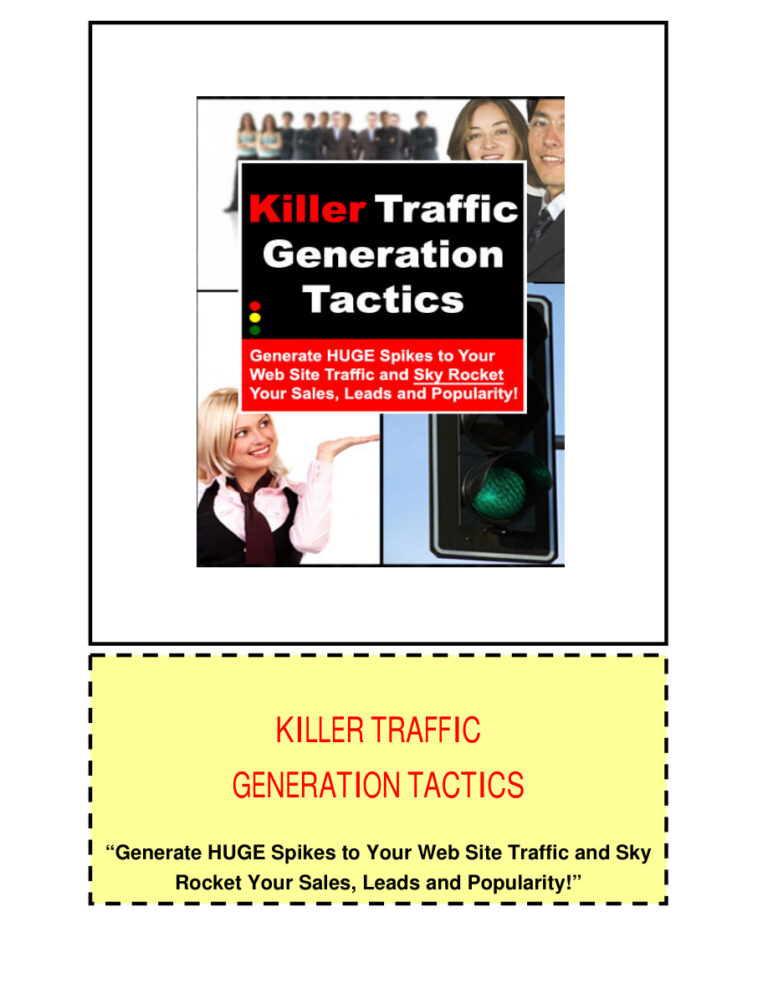 Killer Traffic Generation Tactics PDF – Unknown Author