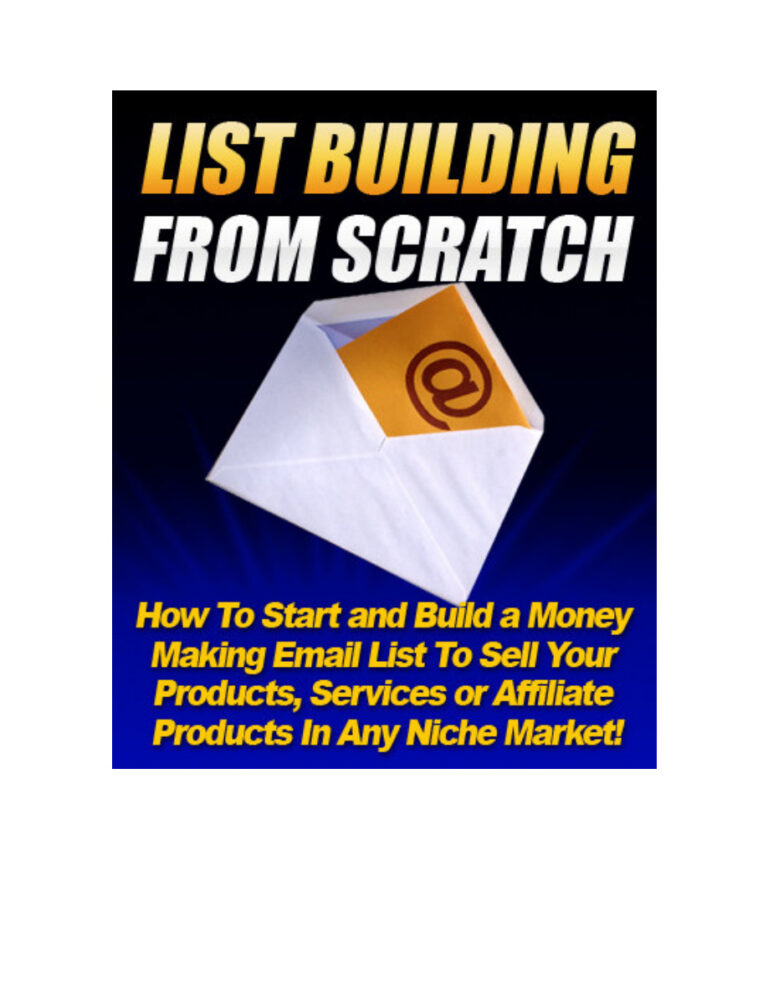 List Building from Scratch PDF – Unknown Author
