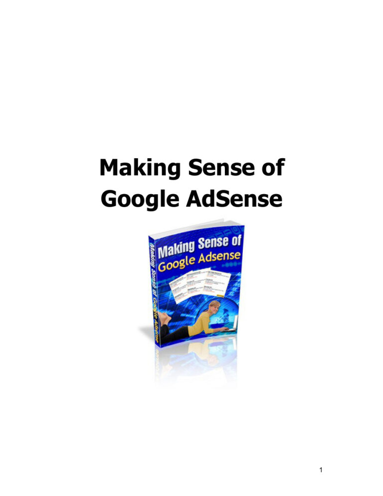 Making Sense of Google AdSense PDF – Unknown Author