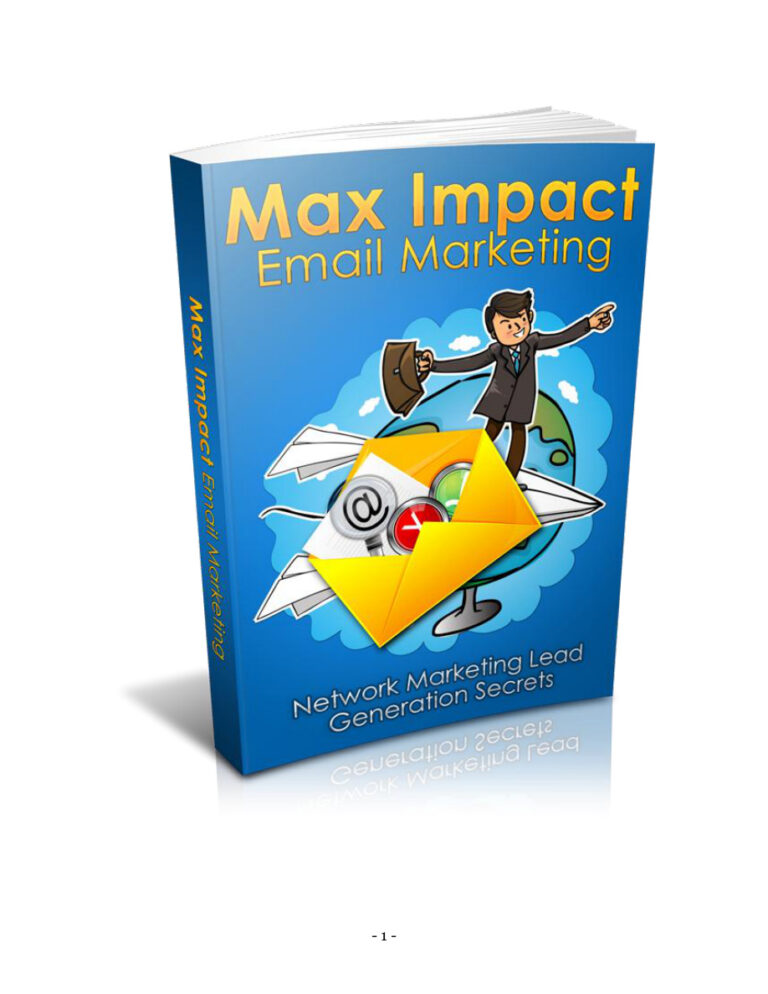 Max Impact Email Marketing PDF – Unknown Author