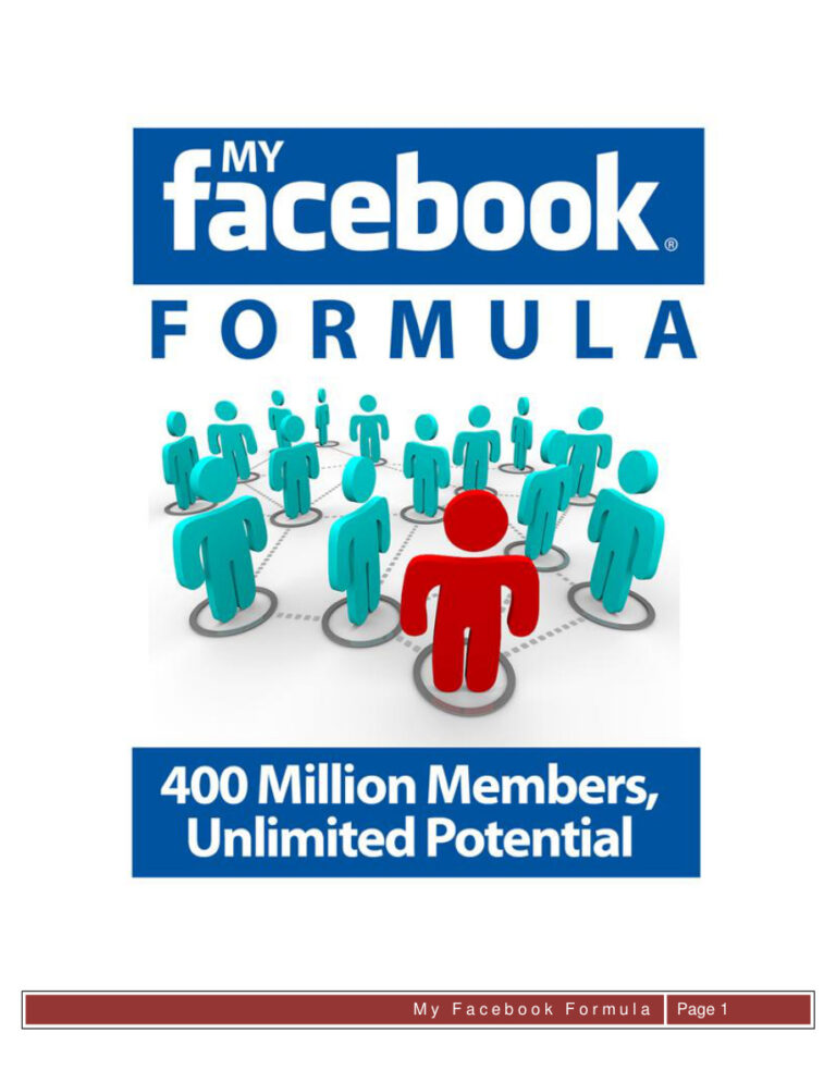 My Facebook Formula PDF – Unknown Author