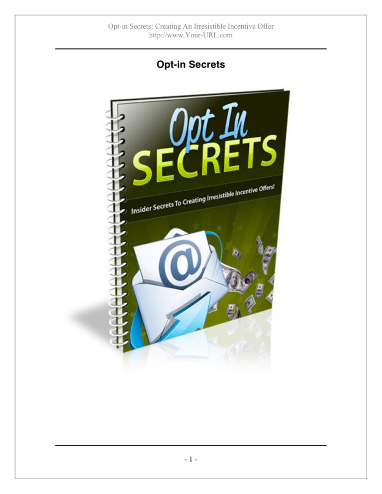 Opt-in Secrets PDF – Unknown Author