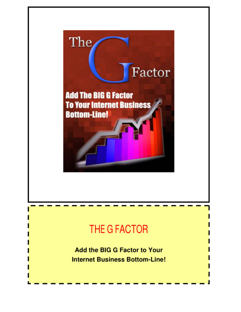The G Factor PDF – Unknown Author