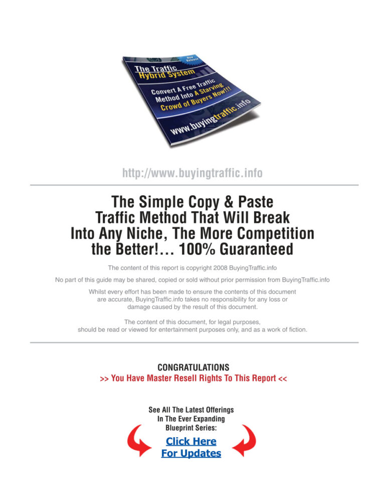 The Traffic Hybrid System PDF – Unknown Author