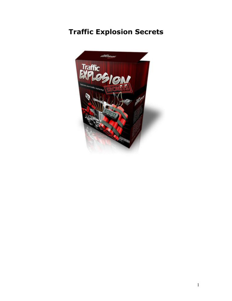 Traffic Explosion Secrets PDF – Unknown Author