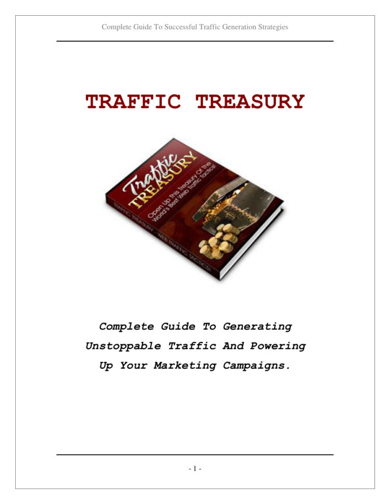 Traffic Treasury PDF – Unknown Author